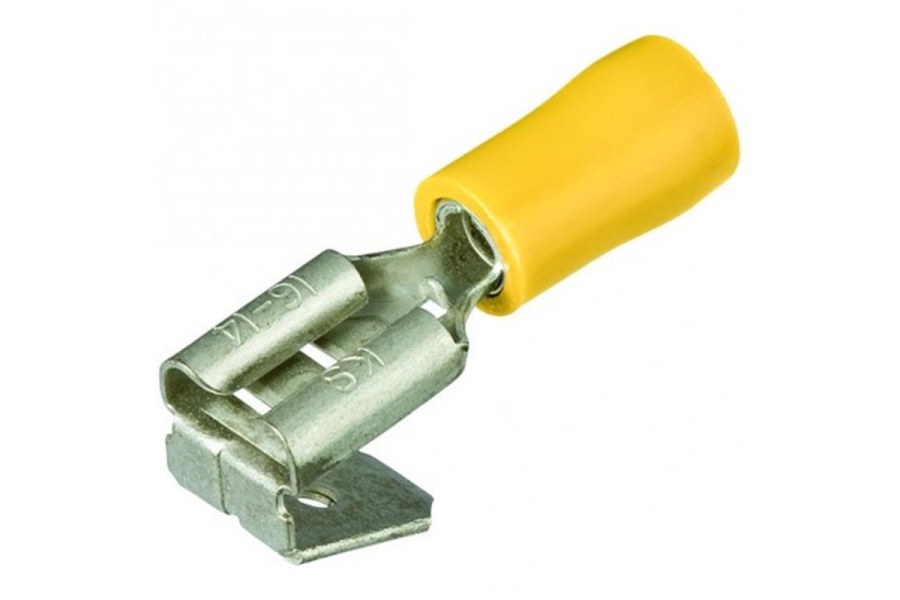 Ploché zásuvkové koncovky, žlutá/100ks, Knipex