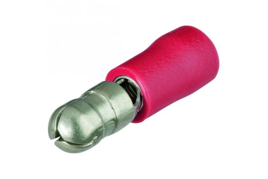 Kulaté zásuvkové koncovky izolované, červená/100ks, Knipex