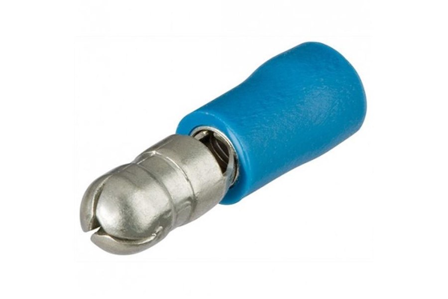 Kulaté zásuvkové koncovky izolované, modrá/100ks, Knipex