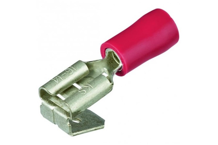 Ploché zásuvkové koncovky, červená/100ks, Knipex