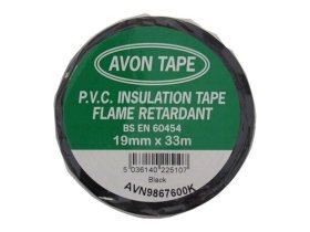 Páska izolační z&nbsp;PVC černá 19mm Avon