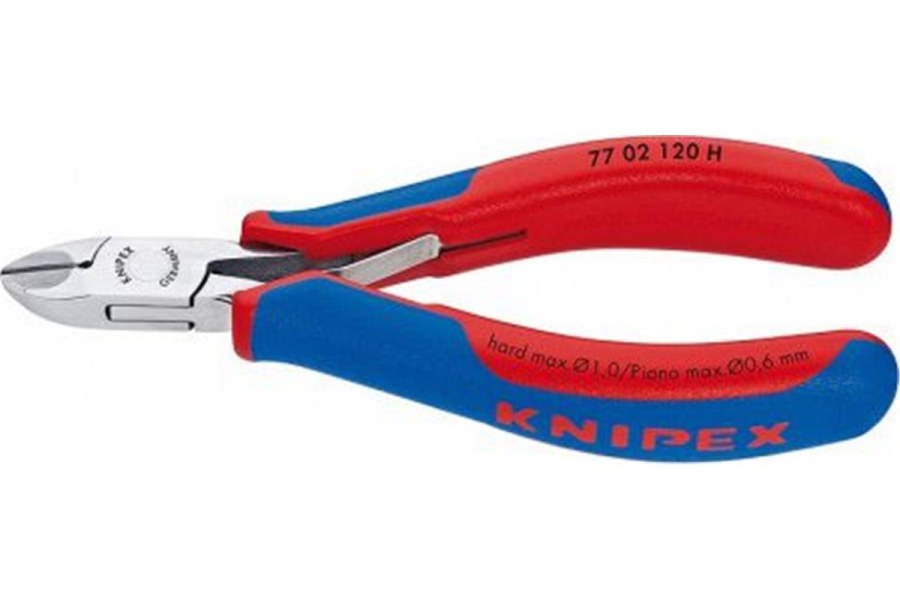 Boční štípací kleště pro elektroniku s&nbsp;vsazeným karbidovým břitem 120mm Knipex 7702120H