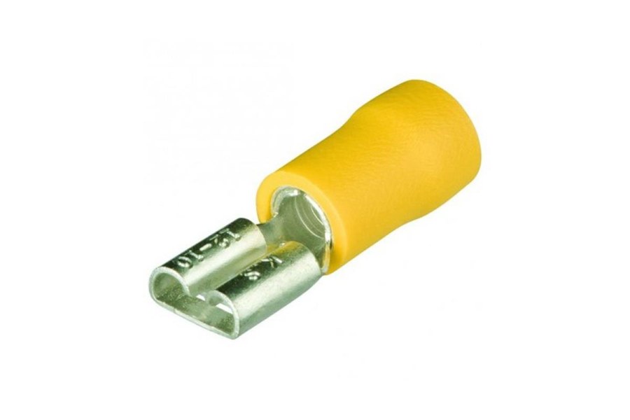 Ploché zásuvk.konovky izol,žlutá/100ks Knipex 9799022