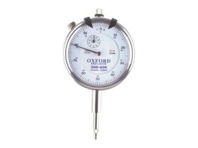Úchylkoměr číselníkový 10mm / 0,01mm / 0-50-0 EASY READ OXFORD s&nbsp;plunžrem