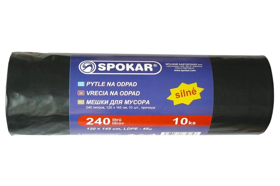 Pytle na odpad 240L LDPE, silné 120x145cm 48my 10ks