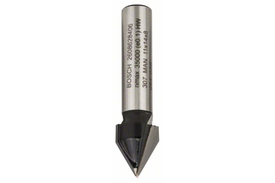 Bosch Drážkovací fréza tvaru V 8 mm, D1 11 mm, L 14 mm, G 45 mm, 60°