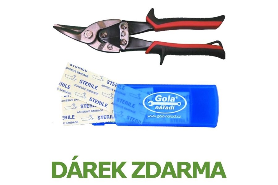 Nůžky na plech levé 250mm Gola