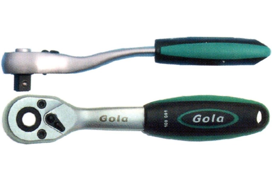 Ráčna s&nbsp;přepínací páčkou a&nbsp;pojistkou 1/4" Gola
