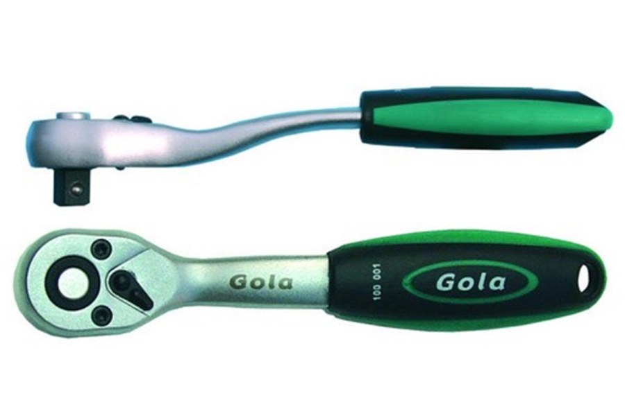 Ráčna s&nbsp;přepínací páčkou a&nbsp;pojistkou 1/2" Gola
