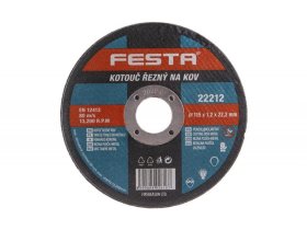 Kotouč řezný kov 115x1.2x22.2 FESTA
