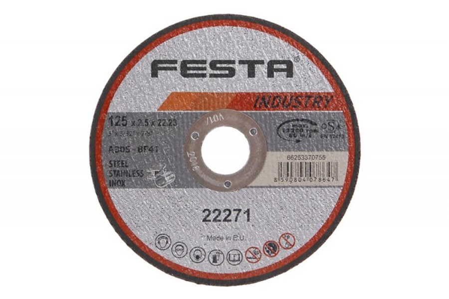Kotouč řezný kov 125x2.5x22.2 FESTA INDUS(D