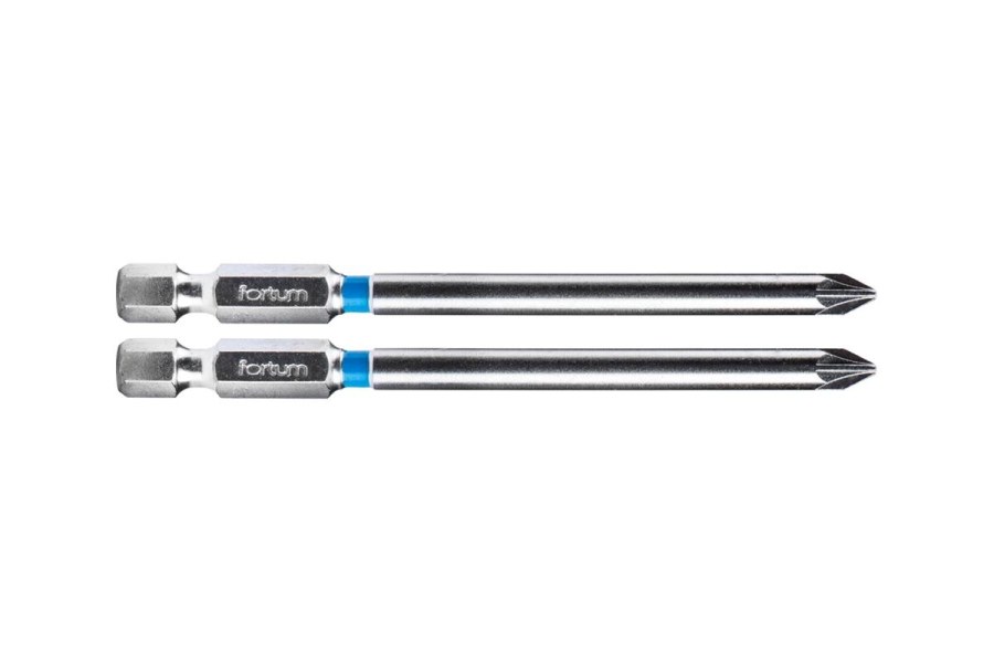 Hrot křížový pozidriv, sada 2ks, PZ 1x90mm, S2 (4741321) FORTUM-KITO