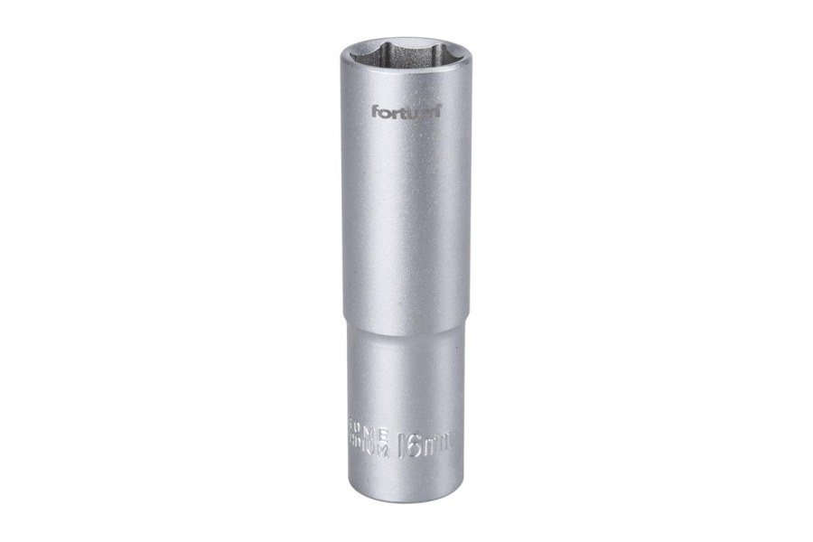 Hlavice nástrčná prodloužená 1/2", 16mm, L 77mm (4700516) FORTUM