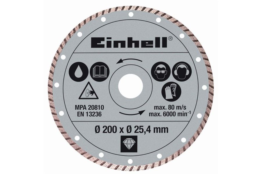 Kotouč diamantový turbo 200x25,4 mm k&nbsp;řezačkám TPR 200/2 a&nbsp;RT-SC 560 U Einhell