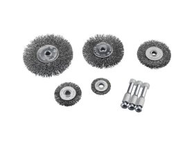 Kartáče okružní ocelové, sada 5ks, 2x stopka 6mm (1830) EXTOL CRAFT