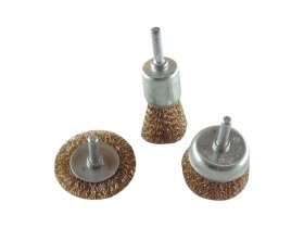 Kartáče pomosazené, sada 3ks, stopka 6mm (1832) EXTOL CRAFT