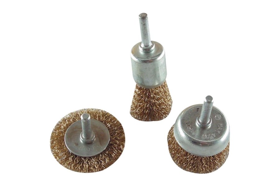 Kartáče pomosazené, sada 3ks, stopka 6mm (1832) EXTOL CRAFT