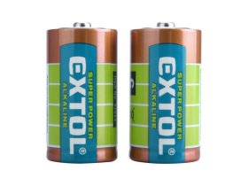 Baterie alkalické, 2ks, 1,5V C (LR14) (42014) EXTOL ENERGY