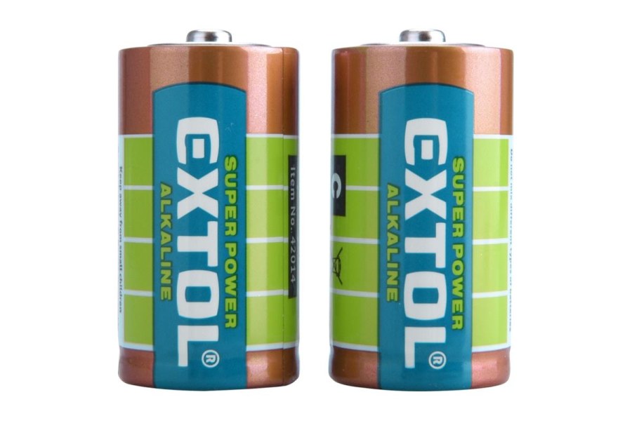 Baterie alkalické, 2ks, 1,5V C (LR14) (42014) EXTOL ENERGY