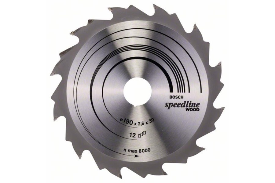Bosch Pilový kotouč Speedline Wood 190 x 30 x 2,6 mm, 12