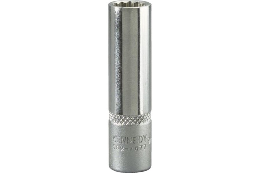 Hlavice nástrčná 1/4" 11mm, délka 50mm prodloužená 12-hranná Kennedy