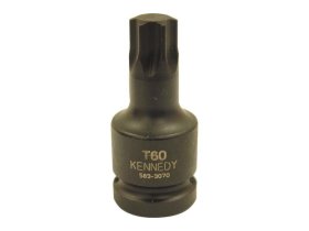 Hlavice průmyslová rázová 1/2" - Bit nástrčný T40 Torx DIN 3129 Kennedy