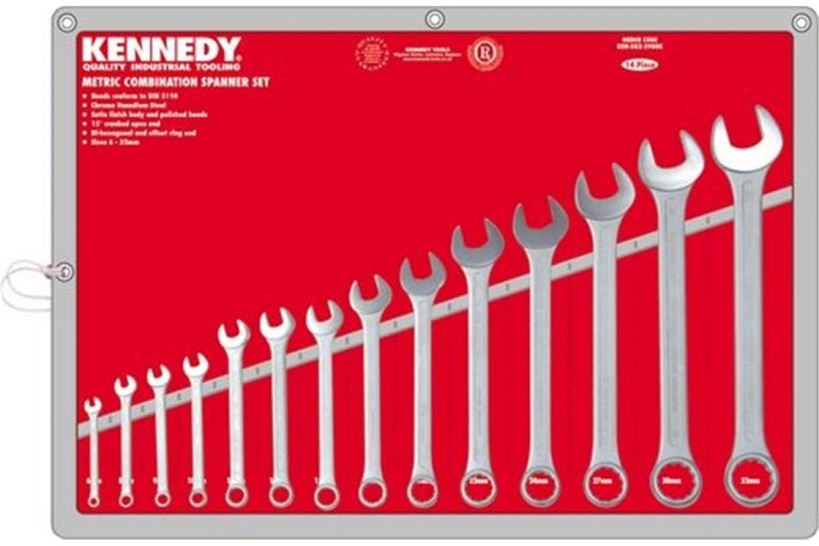Sada očkoplochých klíču 18-dílna 6-24mm Kennedy